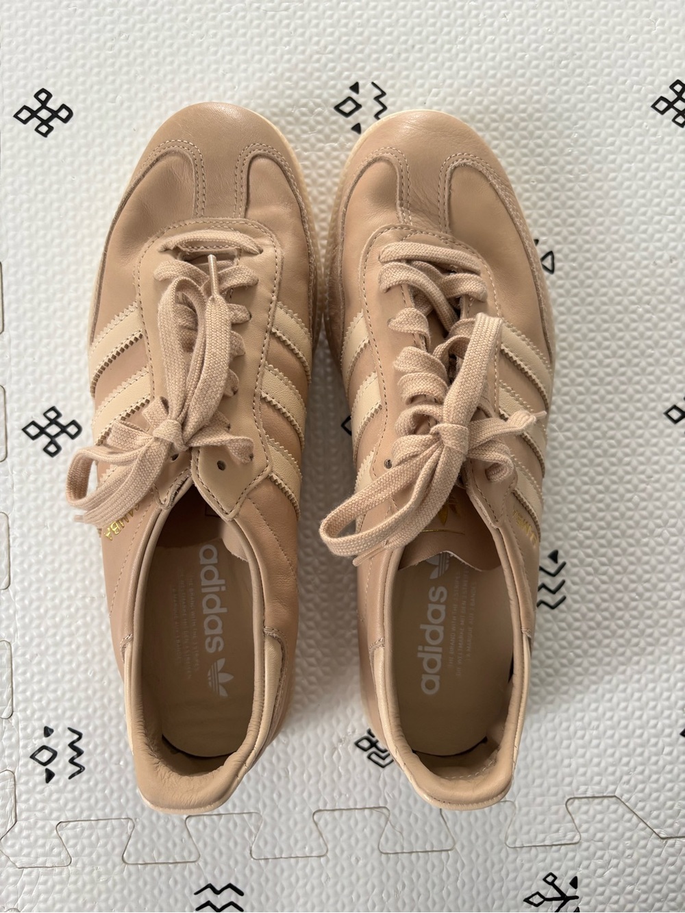 Adidas Wonder Taupe Leather Classic Sneakers
